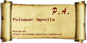 Polnauer Agnella névjegykártya
